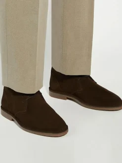 Dune London Dark Brown Cashed Desert Boots