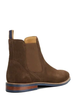 Dune London Dark Brown Standard Fit Mckinley Constrast Sole Chelsea Boots