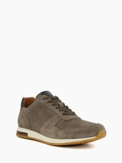 Dune London Grey Standard Fit Trilogy Perforated Runner Trainers