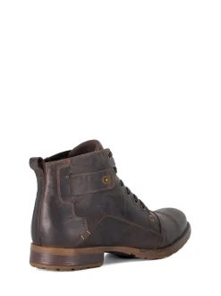 Dune London Light Brown Standard Fit Heavy Duty Leather Simon Ankle Boots