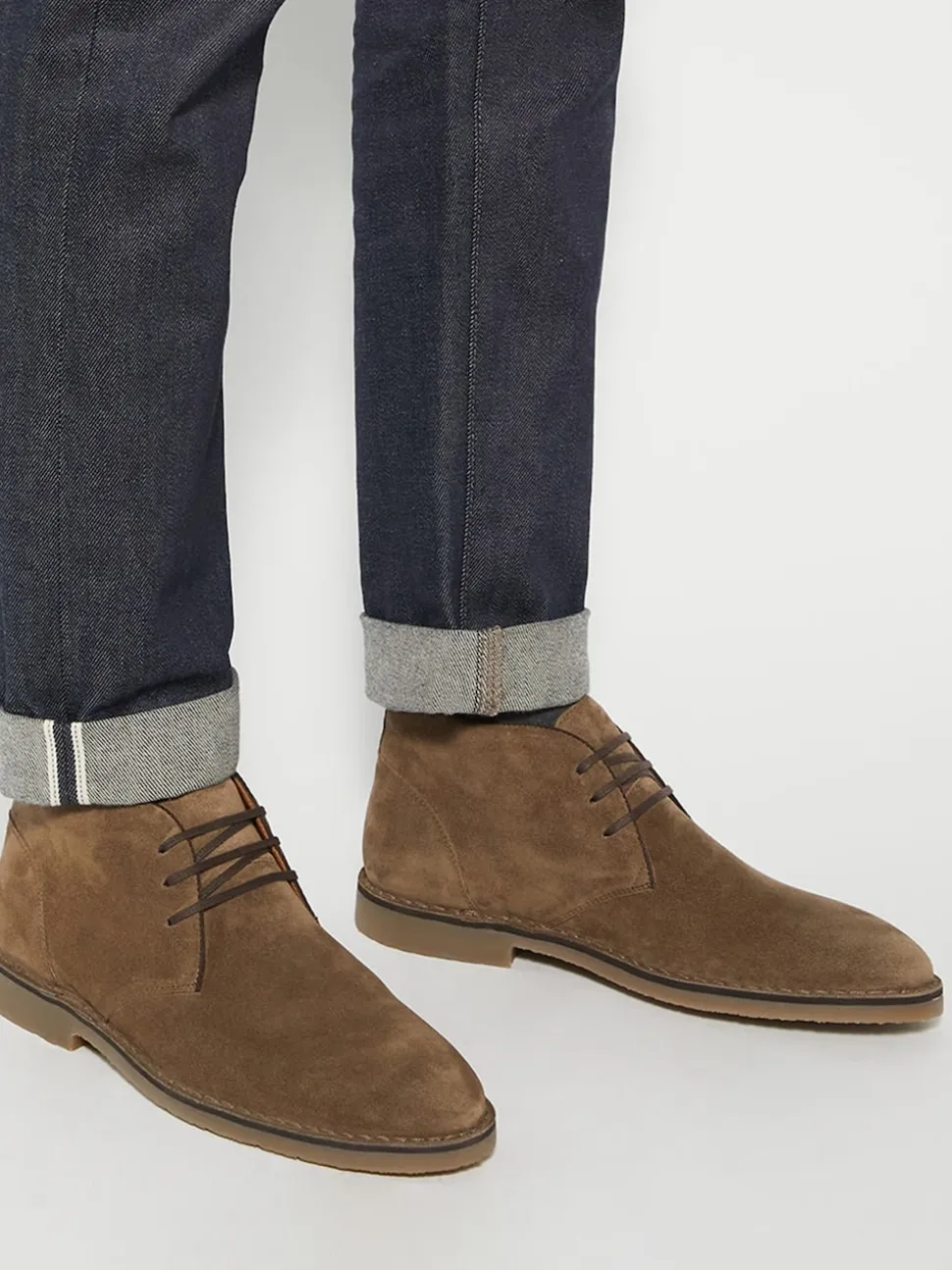 Dune London Tan Brown Cashed Chukka Boots