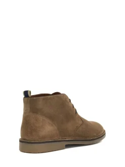 Dune London Tan Brown Cashed Chukka Boots