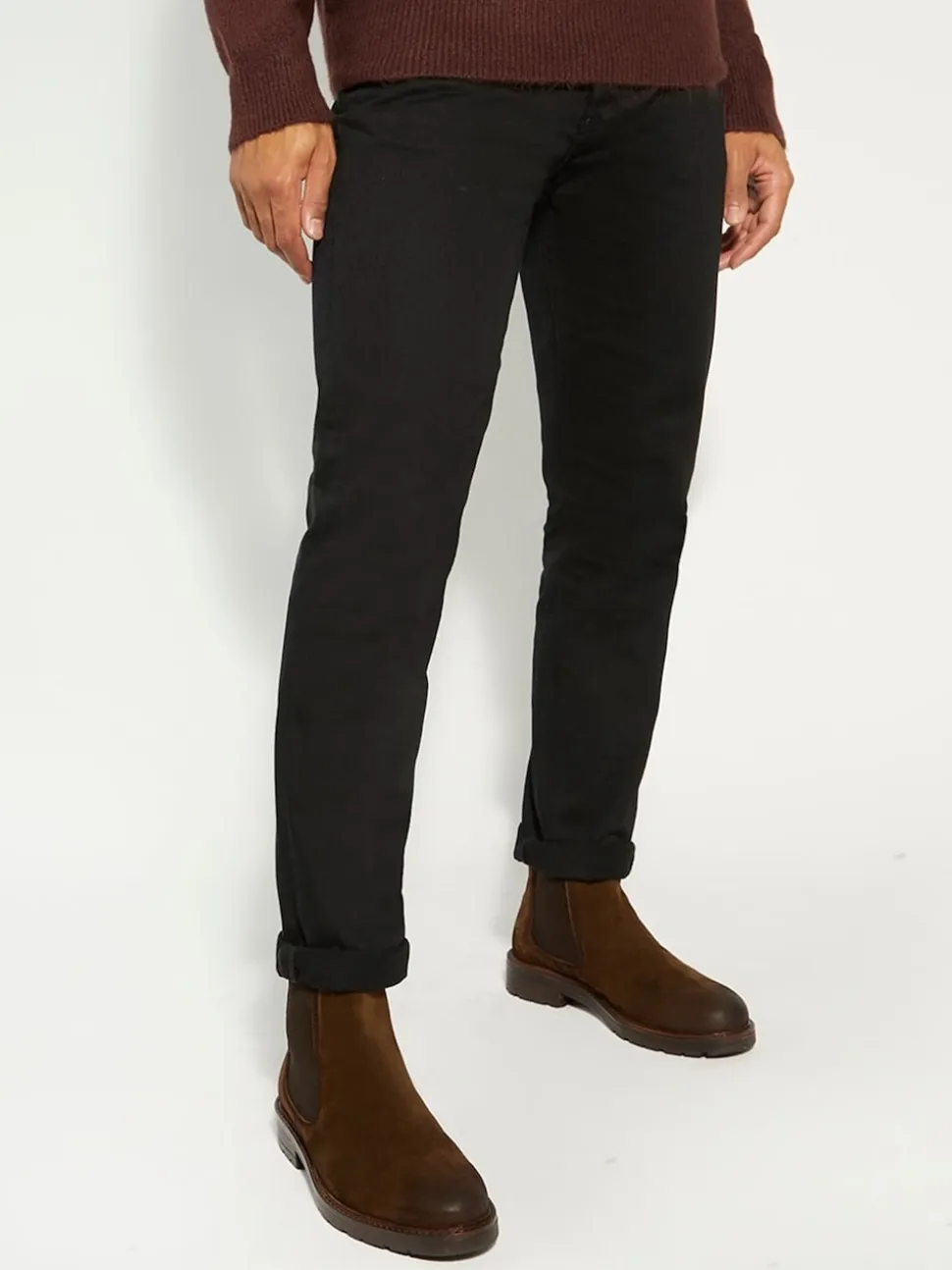 Dune London Tan Brown Cheltenham Brushed Chelsea Boots