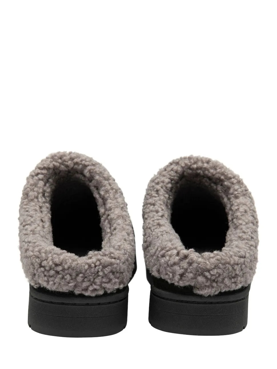 Dunlop Black Suede Mule Slippers
