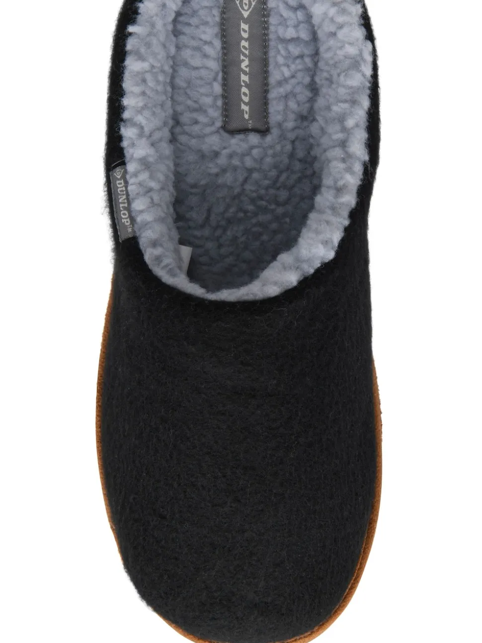 Dunlop Black Textile Mule Slippers