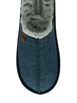Dunlop Blue Closed Toe Mens Mule Slippers