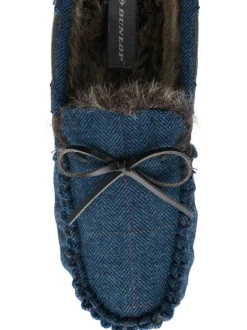 Dunlop Blue Mocassin Slippers