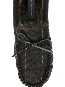 Dunlop Brown Mocassin Slippers