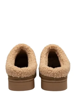Dunlop Brown Suede Mule Slippers