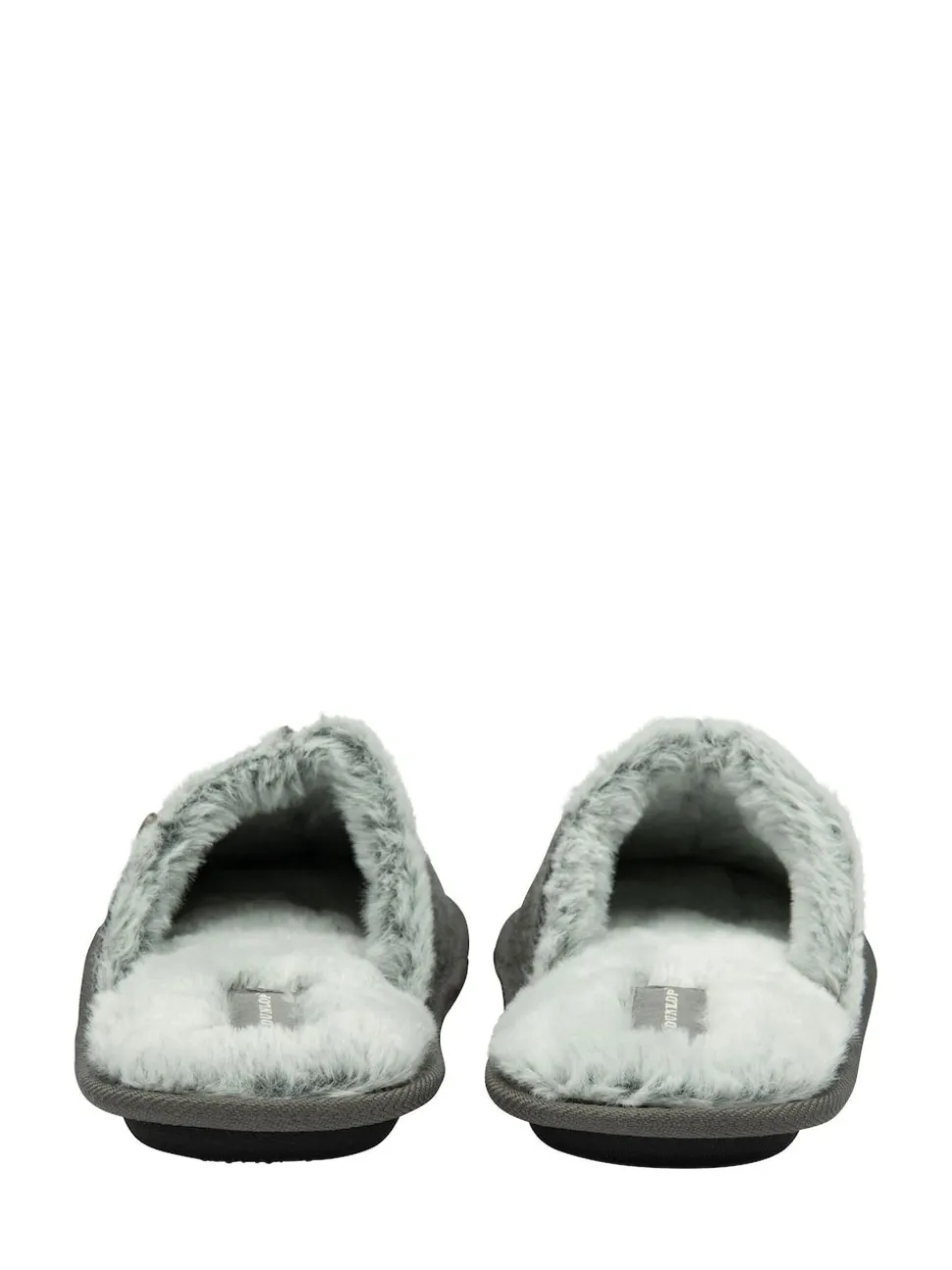 Dunlop Grey Closed Toe Mens Mule Slippers