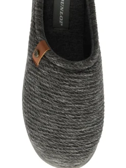 Dunlop Grey Drop In Mule Slippers