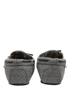 Dunlop Grey Mocassin Slippers