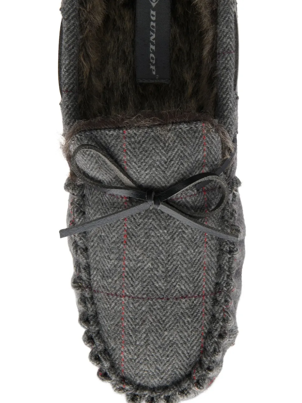 Dunlop Grey Mocassin Slippers