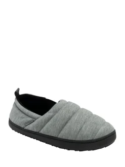 Dunlop Grey Nylon Full Slippers