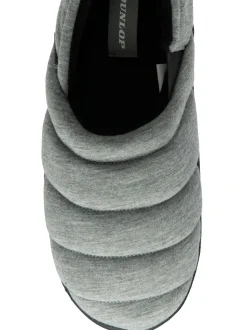 Dunlop Grey Nylon Full Slippers