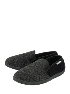 Dunlop Grey Twin Gusset Full Slippers