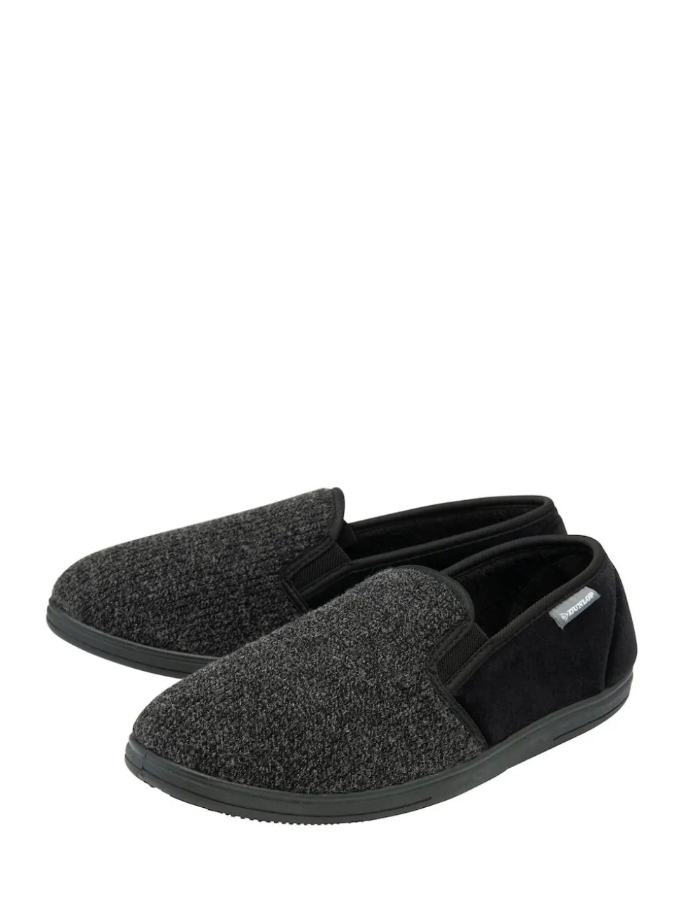 Dunlop Grey Twin Gusset Full Slippers