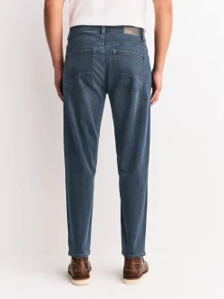 Dusky Blue Regular Tapered Fit Motionflex Jeans