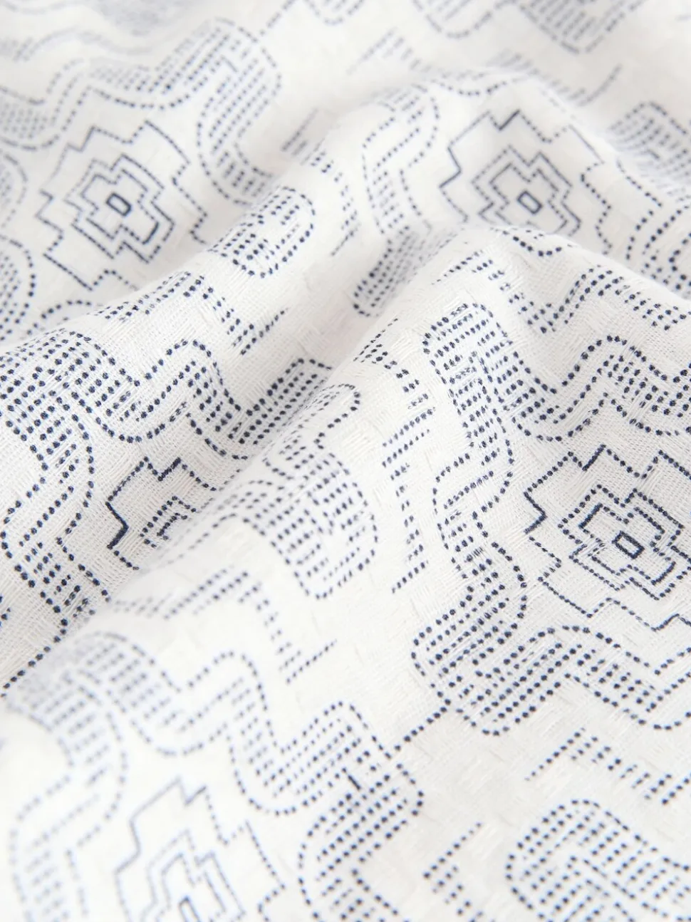 Ecru Floral Print Short Sleeve Shirt