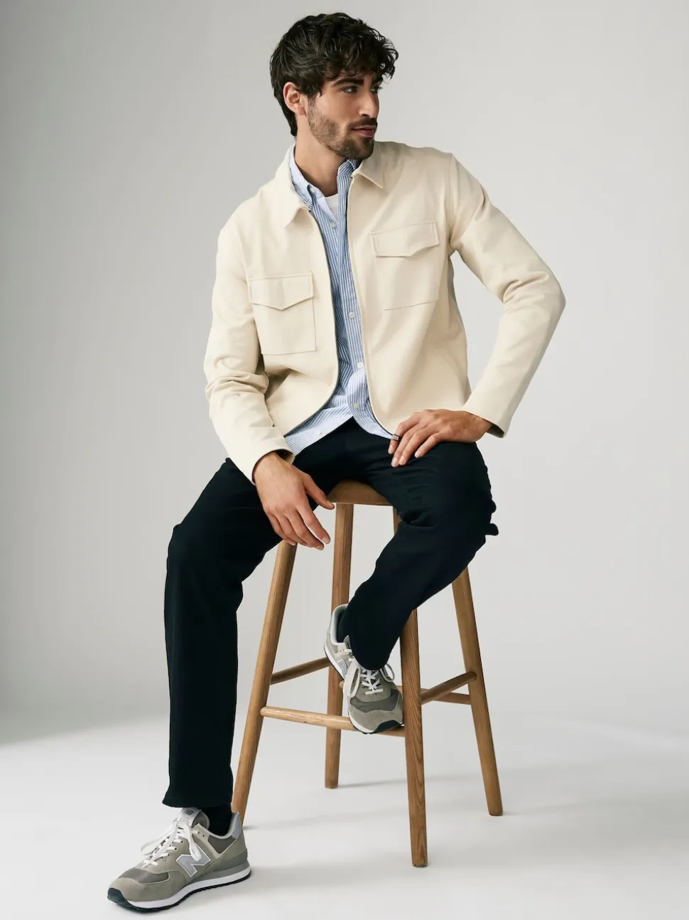 Ecru Jersey Jacket