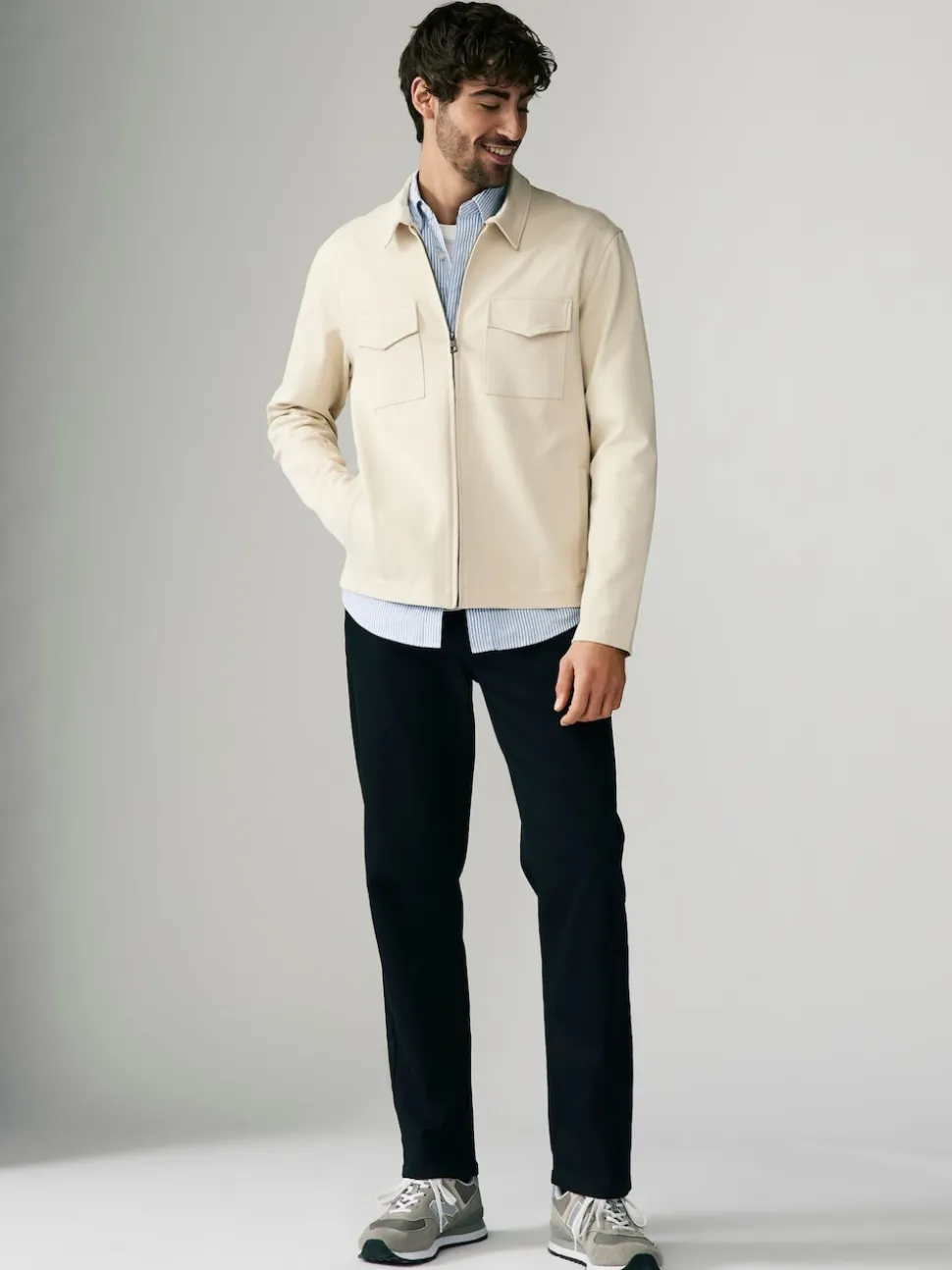 Ecru Jersey Jacket