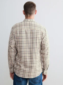 Ecru Signature Long Sleeve Check Shirt