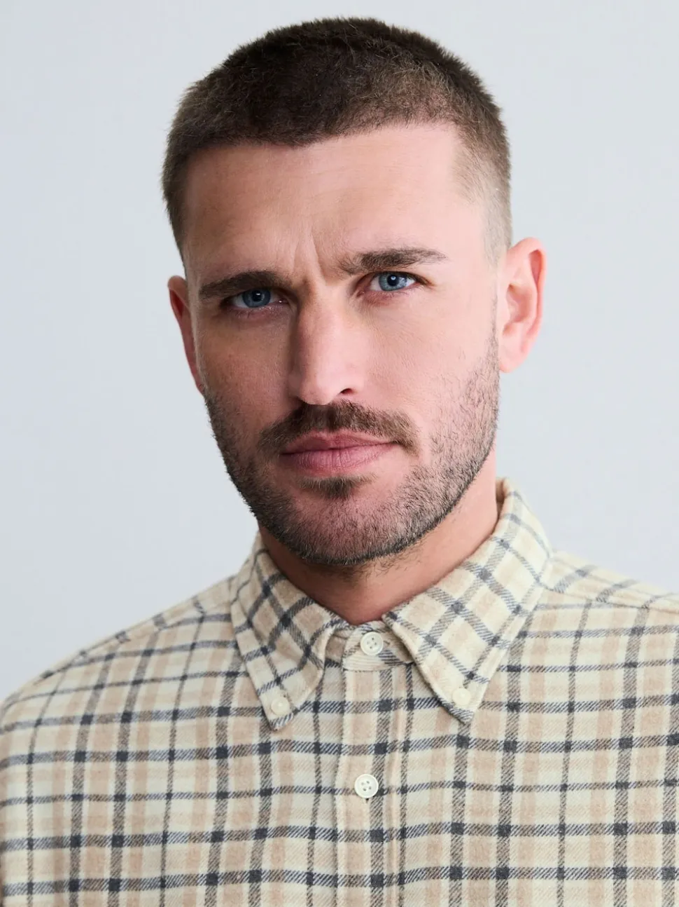Ecru Signature Long Sleeve Check Shirt