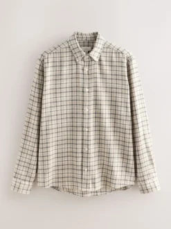 Ecru Signature Long Sleeve Check Shirt