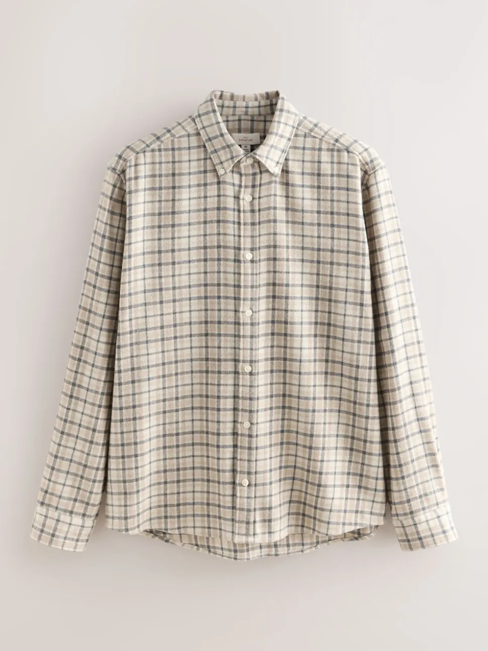 Ecru Signature Long Sleeve Check Shirt