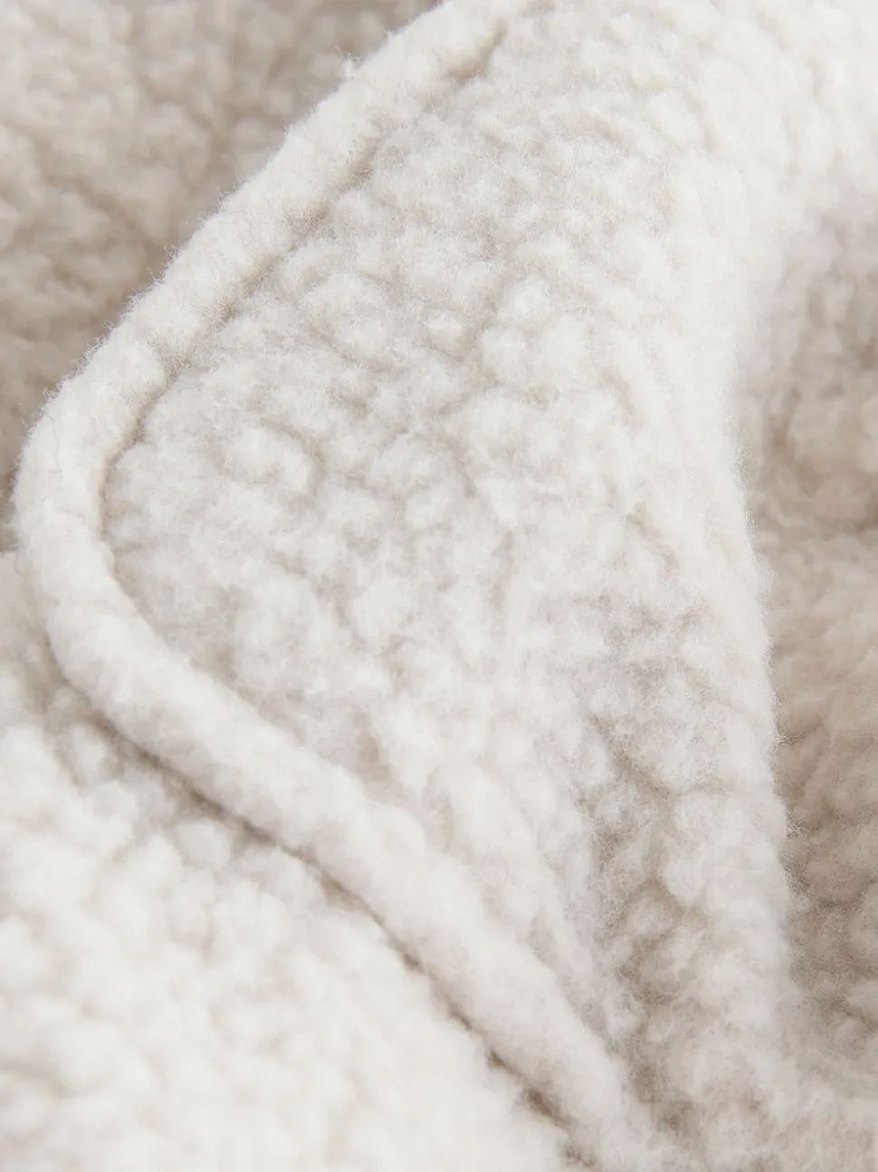 Ecru White Fleece Shacket