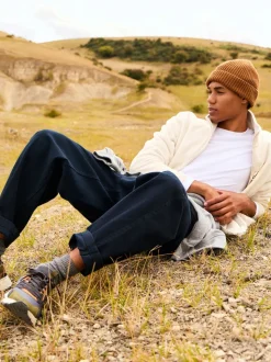 Ecru White Utility Style Polar Fleece