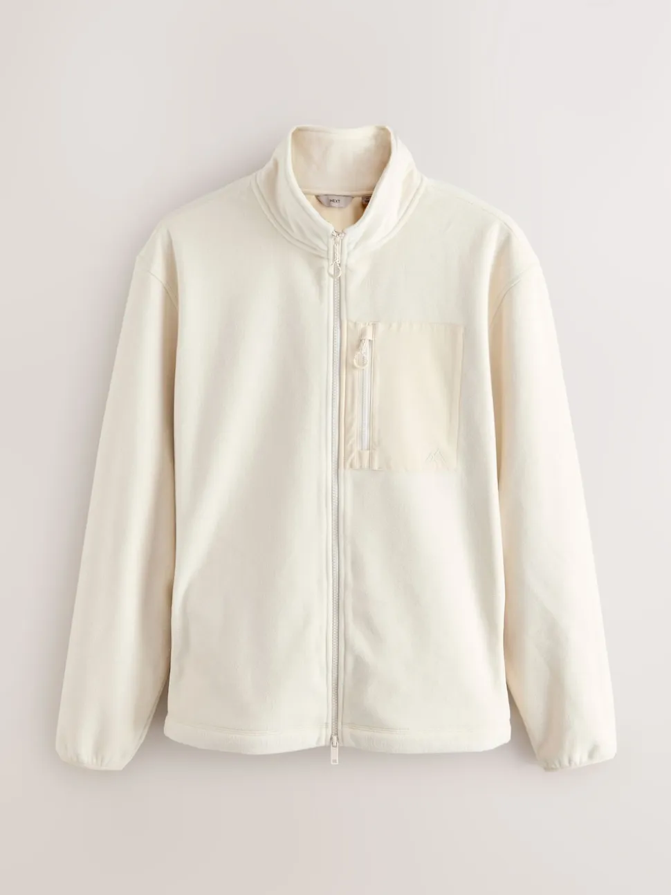 Ecru White Utility Style Polar Fleece
