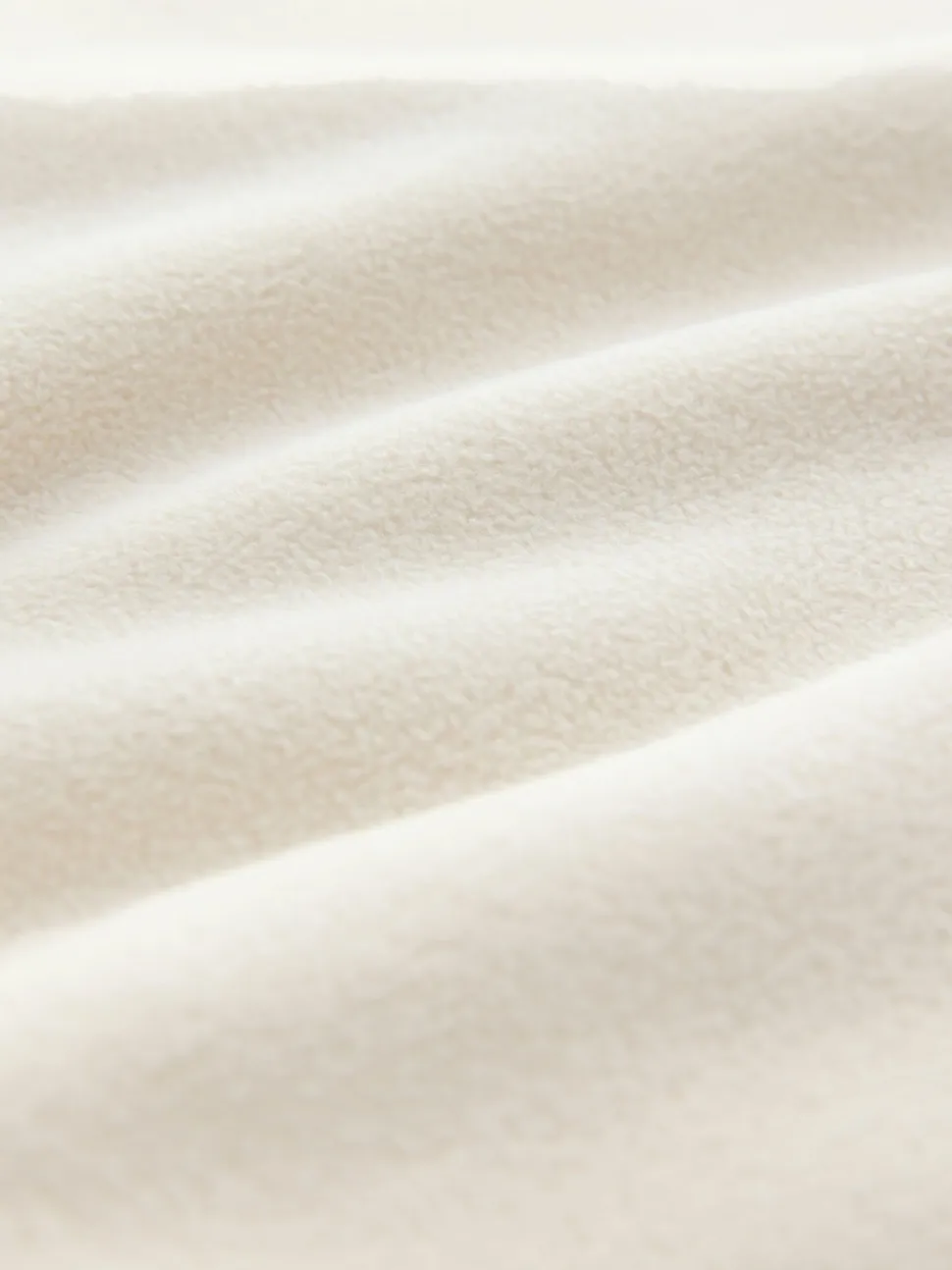 Ecru White Utility Style Polar Fleece