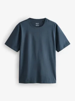 Ecru/Blue/Green/Neutral Mushroom/Grey/Stone Regular Fit Essential Cotton T-Shirts 6 Pack