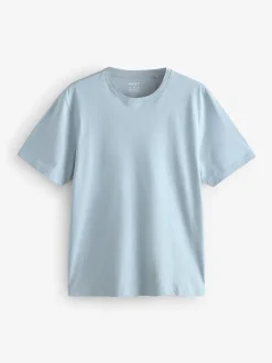 Ecru/Blue/Green/Neutral Mushroom/Grey/Stone Regular Fit Essential Cotton T-Shirts 6 Pack