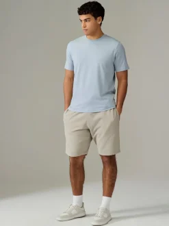 Ecru/Blue/Green/Neutral Mushroom/Grey/Stone Regular Fit Essential Cotton T-Shirts 6 Pack