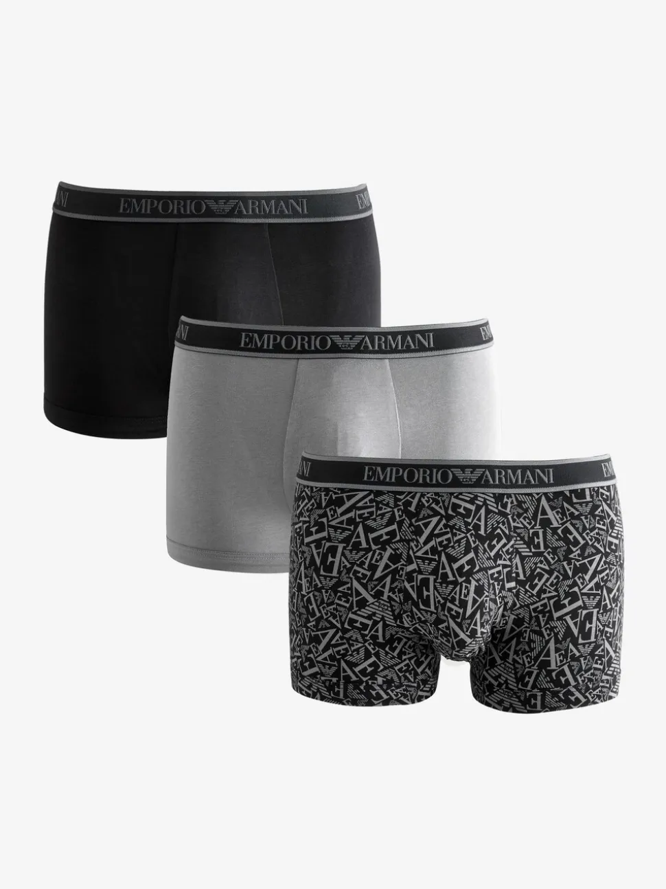 Emporio Armani Grey/Black Boxers 3 Pack