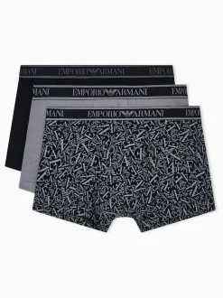 Emporio Armani Grey/Black Boxers 3 Pack