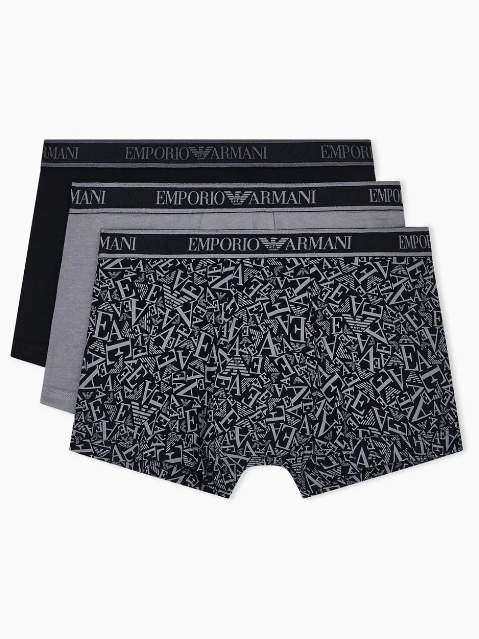 Emporio Armani Grey/Black Boxers 3 Pack