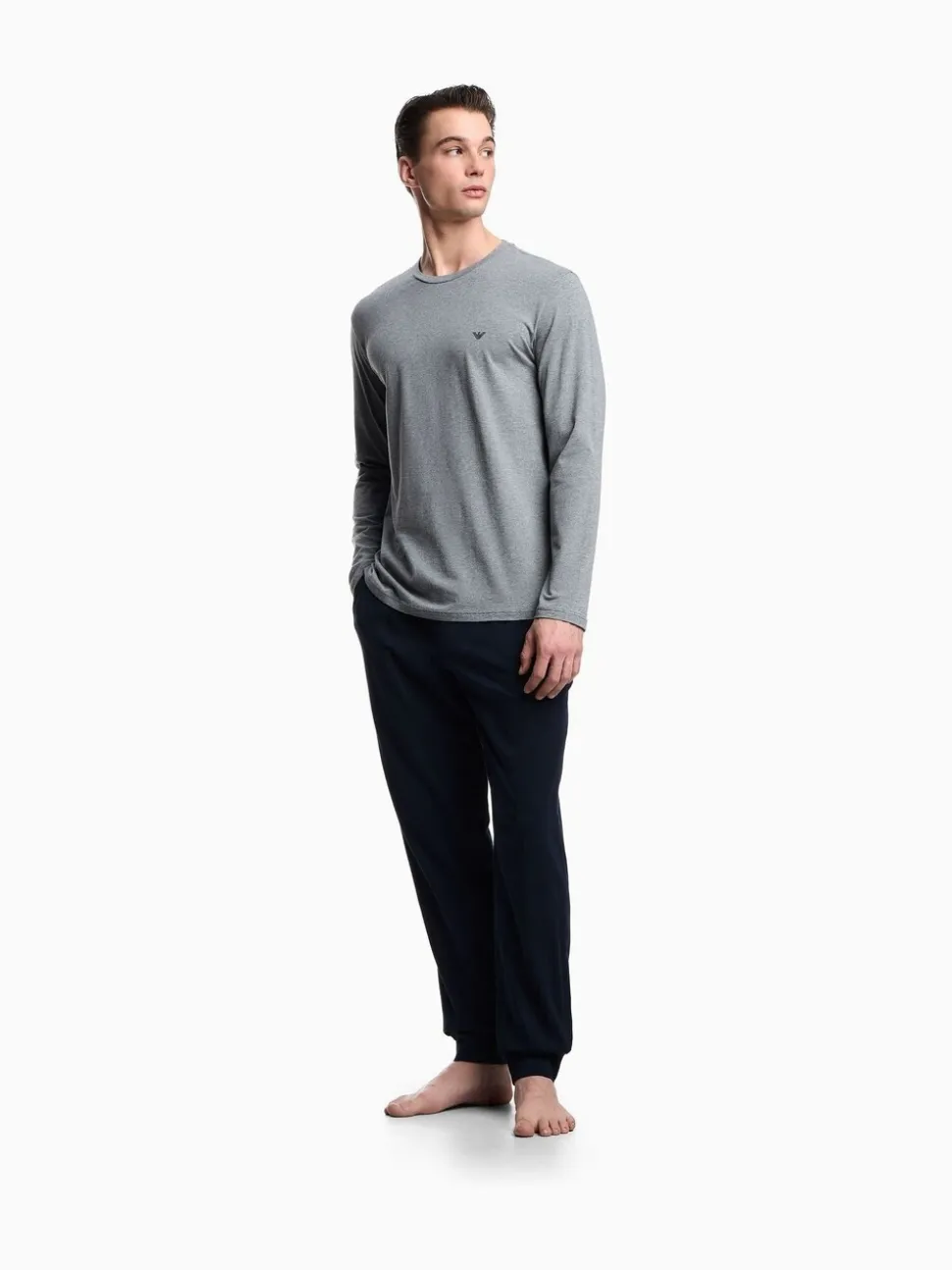 Emporio Armani Regular Fit Grey Pyjama Set