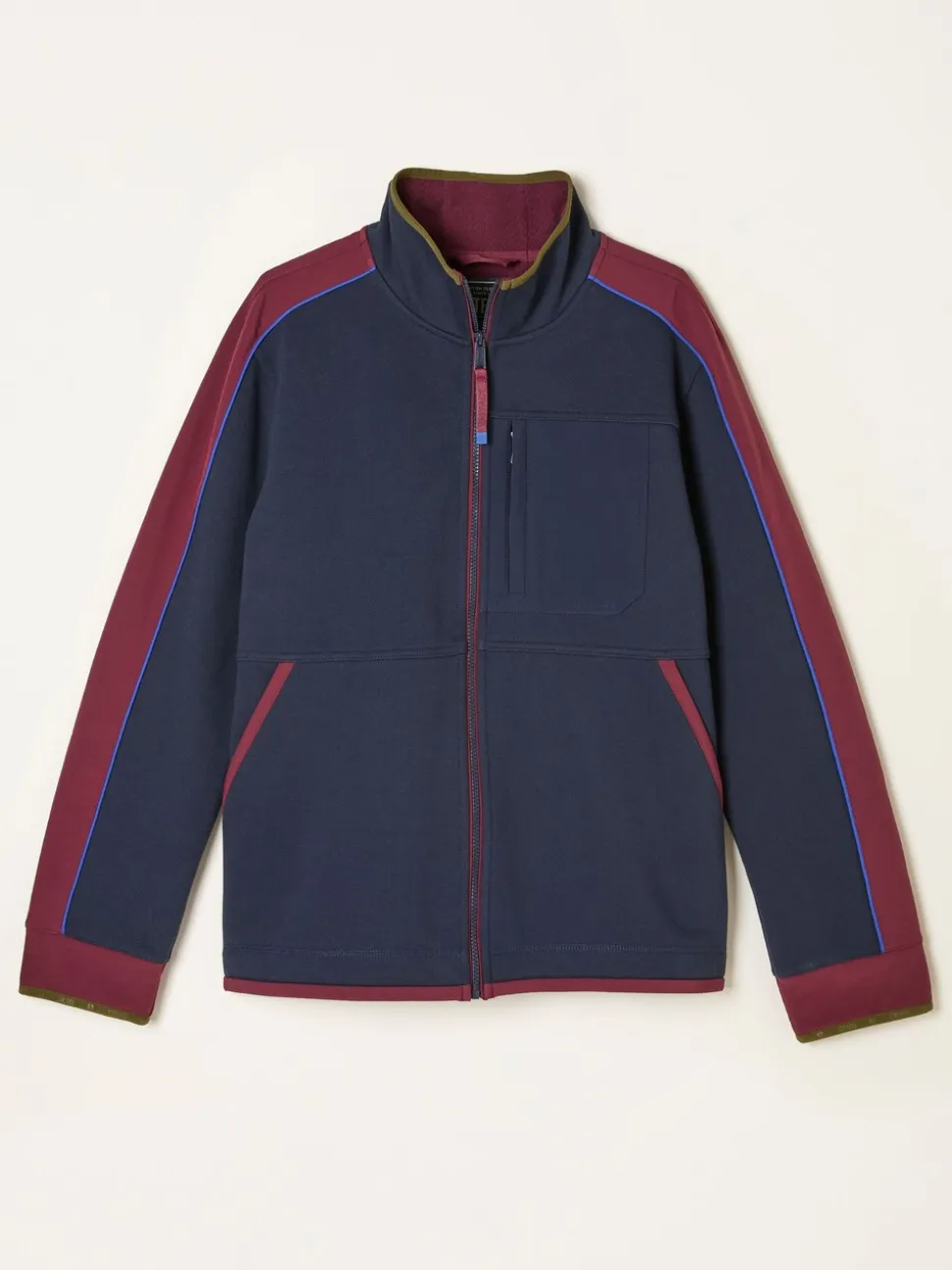 FatFace Airlie Navy Hybrid Zip Through Sweat