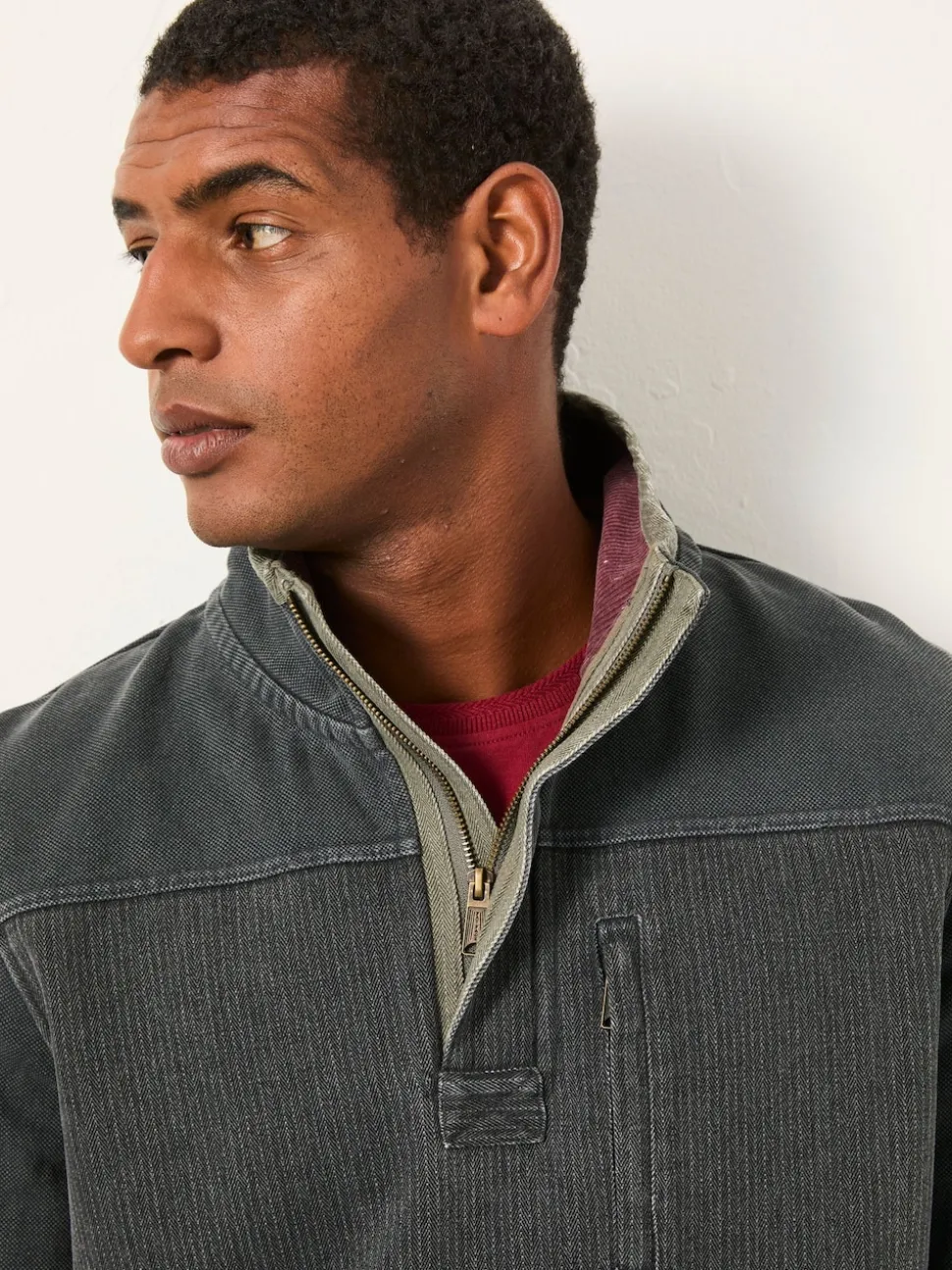 FatFace Airlie Washed Black Panel Sweatshirt