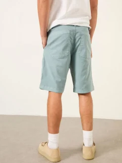 FatFace Aqua Blue Stow Garment Dye Chino Shorts