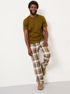 FatFace Beale Khaki Green Check Pyjama Set