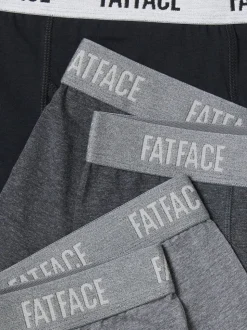 FatFace Black 10 Pairs of Plain Boxers