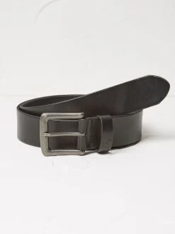 FatFace Black Italian Leather Belt