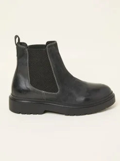 FatFace Black Men's Leather Chelsea Boot