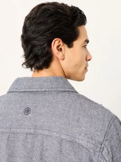FatFace Blue Denim Zip Through Overshirt