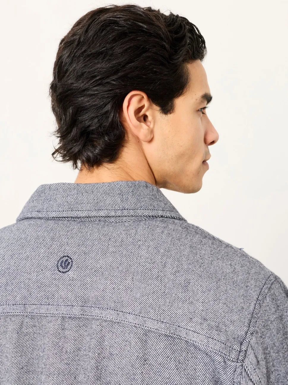 FatFace Blue Denim Zip Through Overshirt