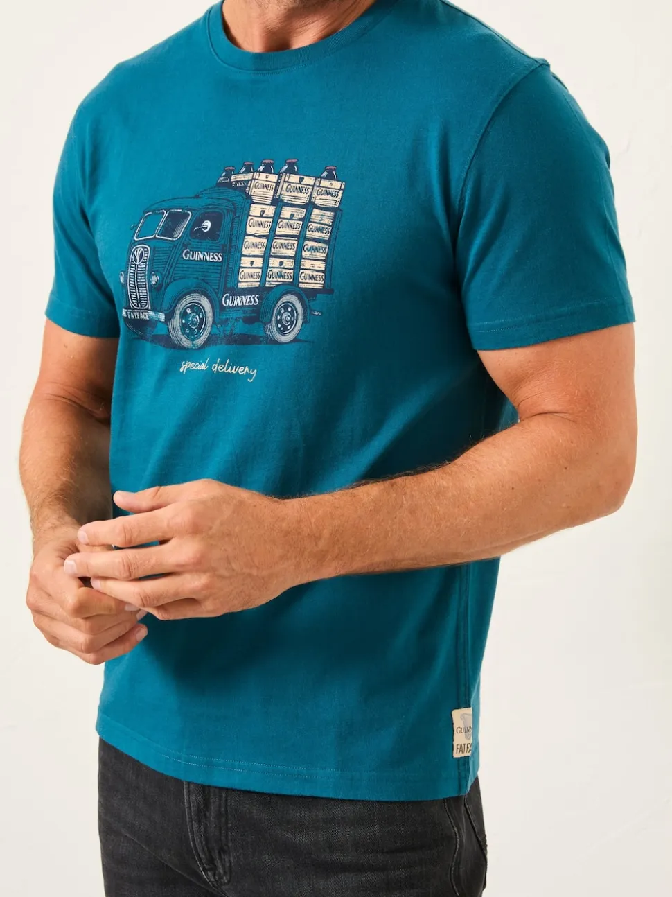 FatFace Blue Guinness Lorry Graphic T-Shirt